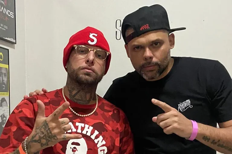 Histórico: Cabal e Mc Marechal se trombam no camarim do show “Favela Vive”.
