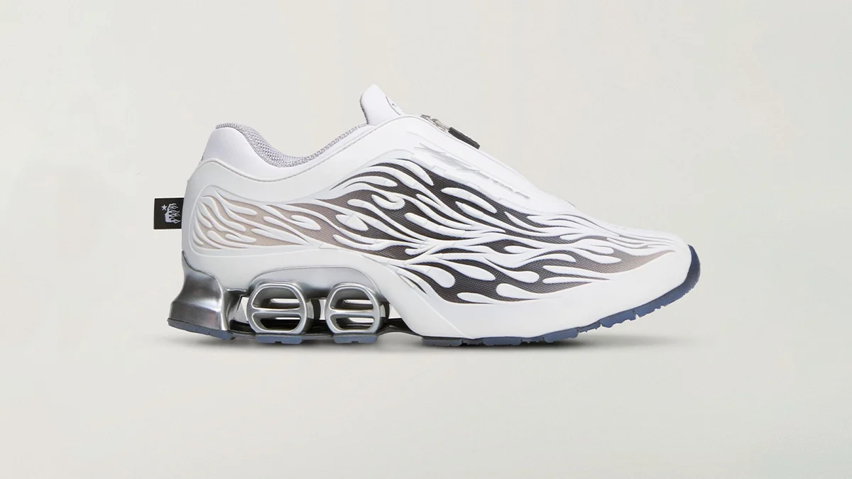 Hellstar x Adidas Megaride S2: primeiras imagens da collab revelam tênis com chamas e estética Y2K