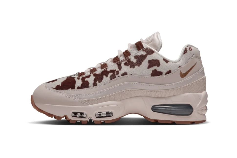 Vista lateral do Nike Air Max 95 Big Bubble Cow Print