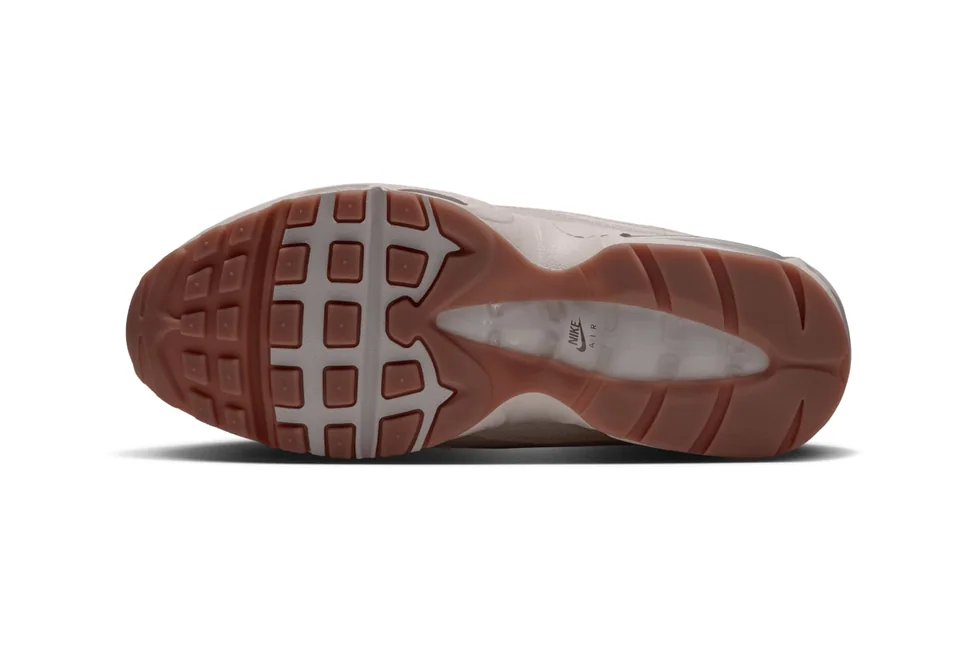 Sola de borracha marrom do Nike Air Max 95 Big Bubble Cow Print